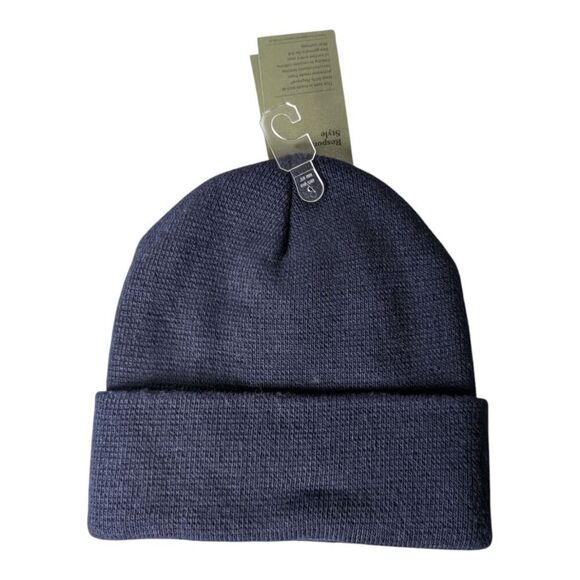 NWT GOODFELLOW & CO Men's Navy Blue Acrylic Cuffed Beanie - Picture 2 of 5